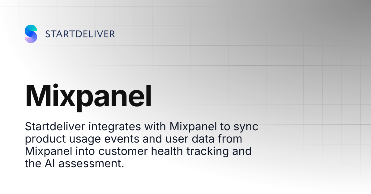 Mixpanel | Startdeliver docs